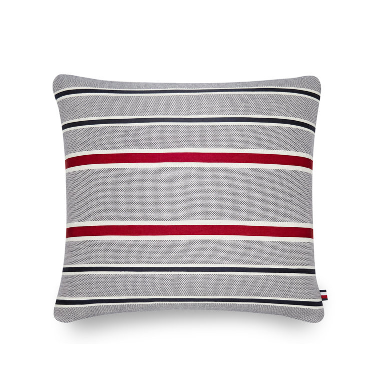 Tommy Hilfiger Appliqued Tommy Cotton Indoor / Outdoor 20" Striped